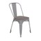 Flash Furniture Silver Metal Stack Chair with Gray Poly Resin Seat CH-31230-SIL-PL1G-GG - alternate 4
